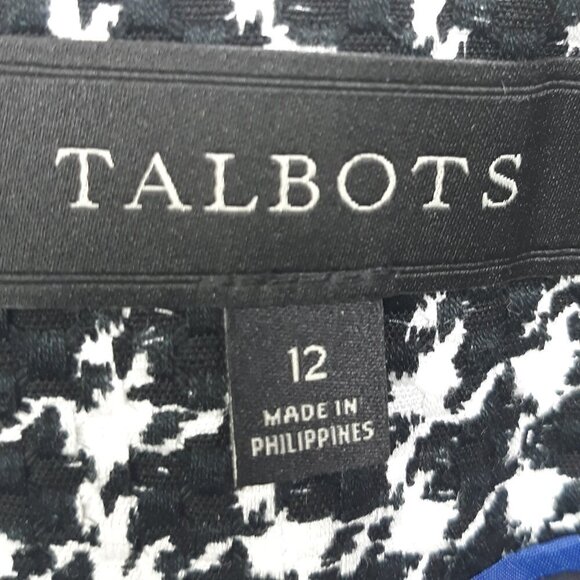 Talbots Tweed Houndstooth Blazer Jacket 12 Office Preppy Academia Quiet Luxury - Picture 7 of 8